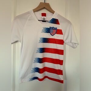 Official USA Soccer Jersey White, Red, & Blue Youth M